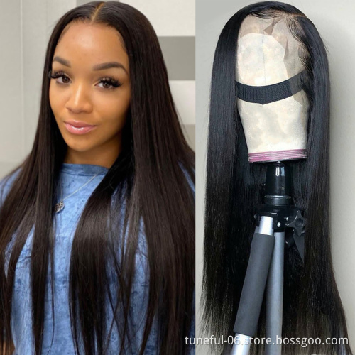 Brazilian Virgin Cuticle Aligned double drawn Body straight wave 360 frontal Lace front human hair wigs